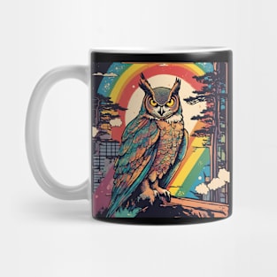 Vintage Owl Dad Loves Wild Great Horned Owl Mug